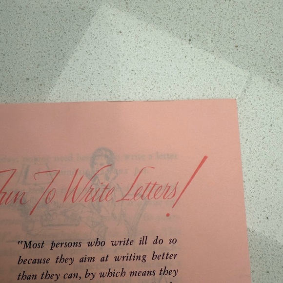Vintage Collectible Booklet It's Fun to Write Letters Jane Eaton Pink 1973 - Picture 10 of 16